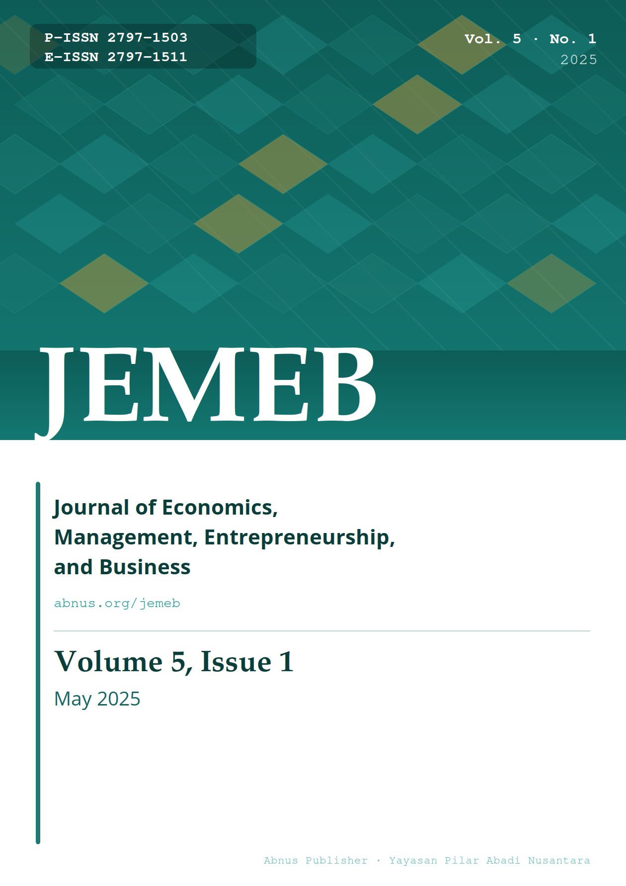 					View Vol. 5 No. 1 (2025): May
				